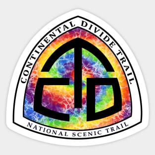 Continental Divide tie dye emblem Sticker